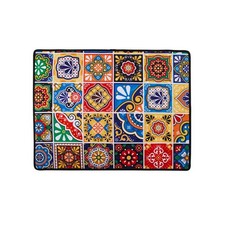 Talavera Mexican Kitchen Dishes Drying Mat Pad Decor 18" x 24", color mixing