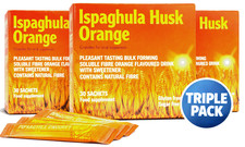 (Generic Fybogel) Ispaghula Husk 3.5g Orange Flavor - 3 x 30 Sachets (90 Total)