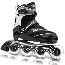 Adjustable Inline Skates for Boys and Girls with Full Light Up Wheels, Outdoo...