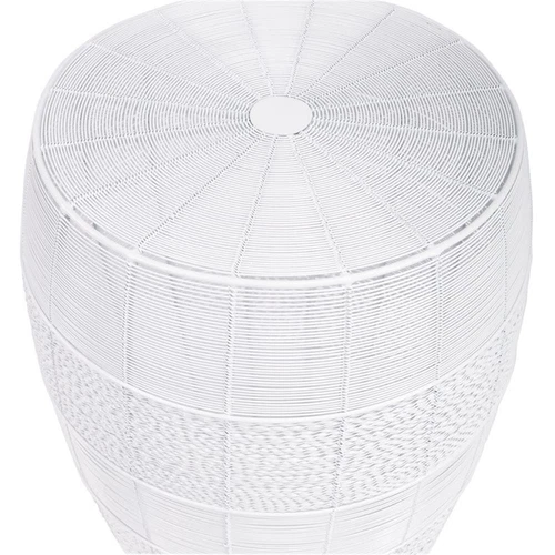 Butler Bellarose White Metal End Table - Picture 6 of 9