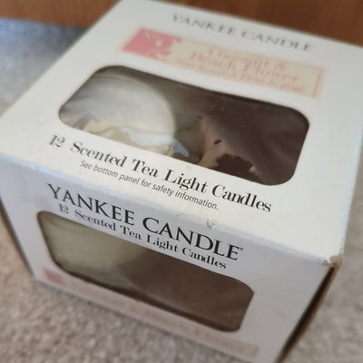 6x Yankee Candle No. 2 Kokosnuss & Strandblumen Teelichter - Auslaufkarton