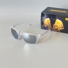 Oakley Holbrook OO9102 signature edition Sunglasses frosted frame silver lens