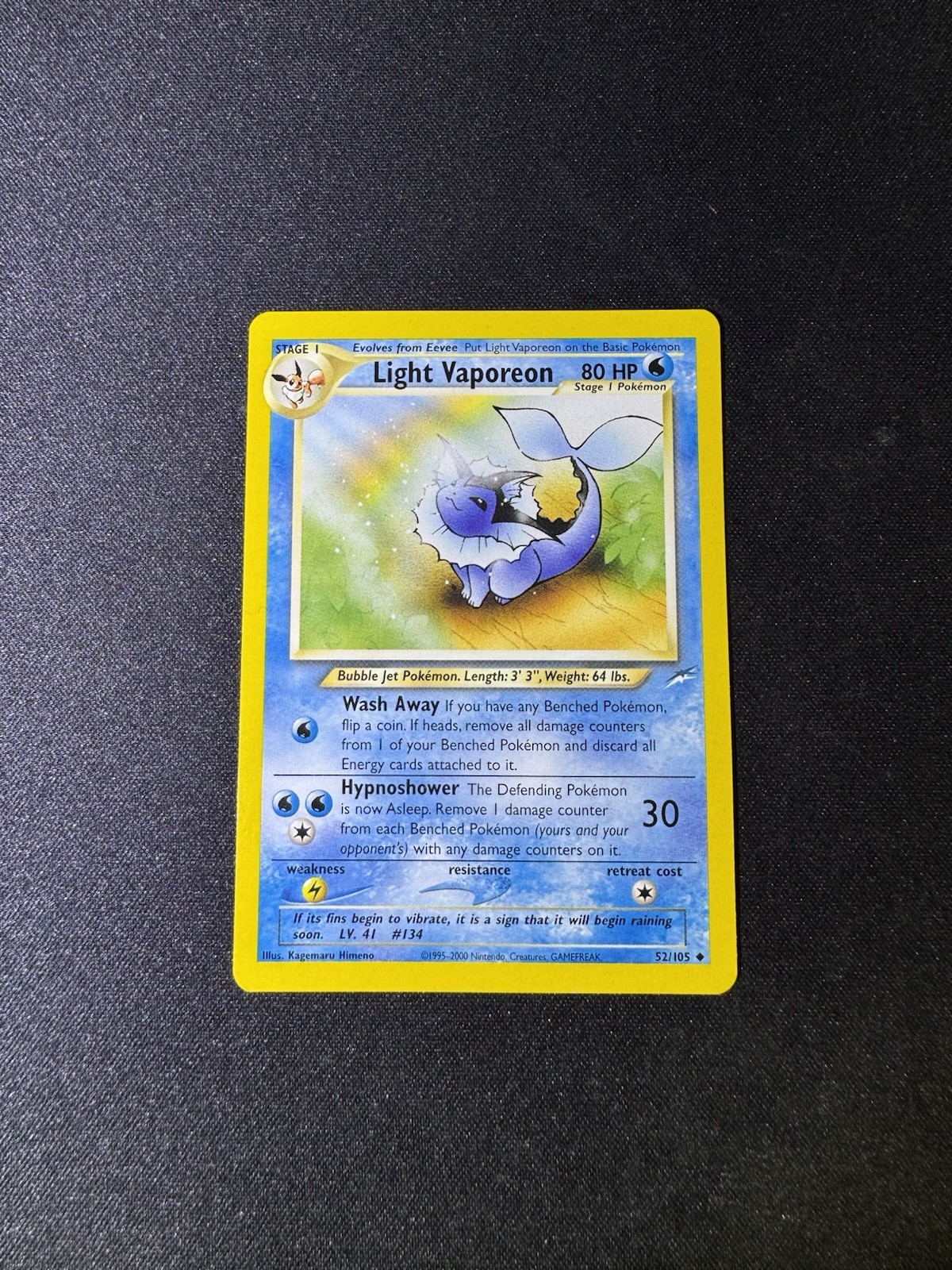 Pokemon TCG · Light Vaporeon 52/105 · Neo Destiny · Vintage WOTC (2000) NM
