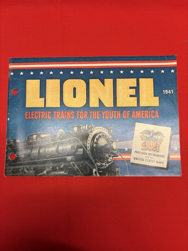 LIONEL Prewar 1941 Original Catalog - The Catalog Has 2 Binder Holes