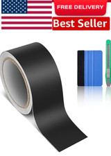 Matte Vinyl Tape - 2 X 30ft Black Out Chrome Delete For Window Door Trim