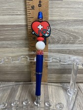 Custom beaded pen. Nursing basket filler, party,  WILL COMBINE SHIPPING