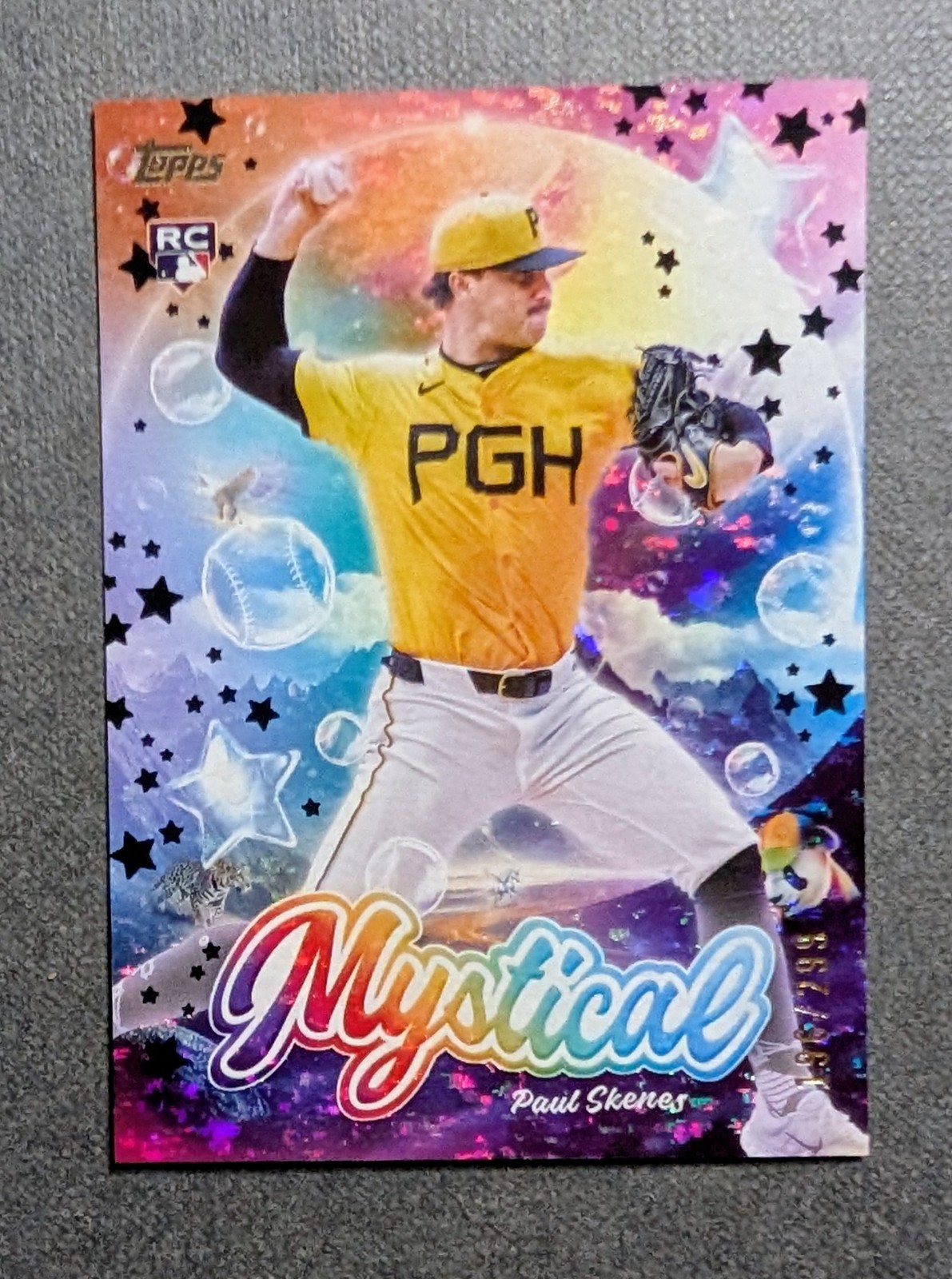 Paul Skenes RC #/299 - 2024 Topps Update - Mystical Insert Black Parallel
