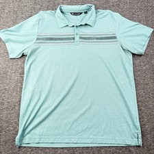 TravisMathew Polo Shirt Mens XL Green Performance Golf Casual Short Sleeve