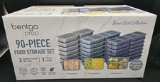Bentgo Prep 90 Piece Meal Prep Food Storage Blue Mist Collection NEW!