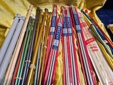 Knitting Needles All Different Sizes Metal Plastic Wood