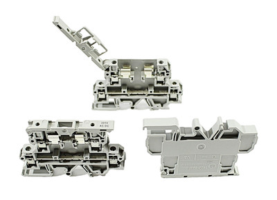 AB 1492-JD3FB/A Terminal Block, 10A Fused, 20A, 300V AC/DC, 2 Level, Gray 4mm