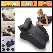 Ergonomic Memory Foam Wedge Pillow - 27  Support for Back, Neck  Legs, Washable