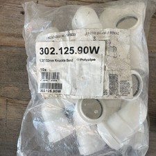 Image of POLYPIPE 302.125.90W 32MM PUSH FIT KNUCKLE BEND (pack Of 10)90 degree ELBOW