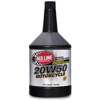 Red Line 42504 20W50 Motorcycle Oil Synthetic - Quart 