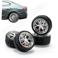 1/64 Wheels Dynamic Bearing Wheels with Disc Brake Rubber Tires,Smooth DF-C2