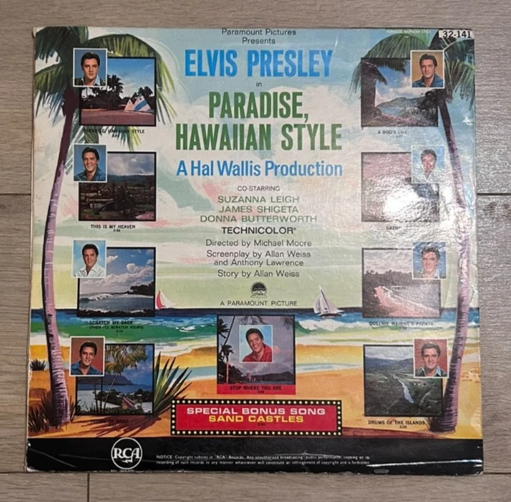 Elvis Presley Superb RARE South Africa Pressing Paradise , Hawaaian Style - Image 2 of 4