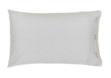 Image of New in Pack Bedeck of Belfast Linen and Grey 100% Cotton Cora Standard Pillowcas