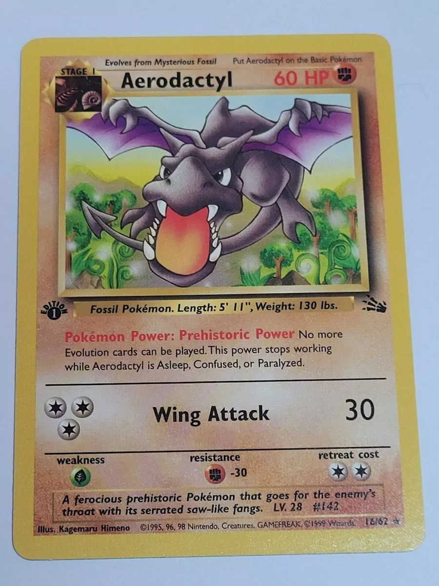 Pokemon Aerodactyl 1/62 Holo Fossil LP