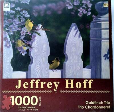 Goldfinch Trio Jeffrey Hoff 1000 pc 27'' X 20'' Jigsaw Puzzle karmin