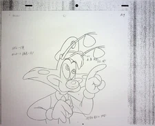 BONKERS 1993 Production Disney Animation Character Layout Model SHEET COPY #GB