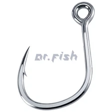 Dr.Fish Inline Single Hooks Heavy Duty Tuna Circle Hook EWG #4-#9/0 5/10pcs