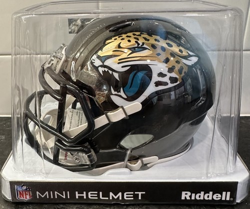 OFFICIALLY LISCENSED NFL JACKSONVILLE JAGUARS 2018 CHROME MINI SPEED HELMET! NIB - Picture 3 of 4