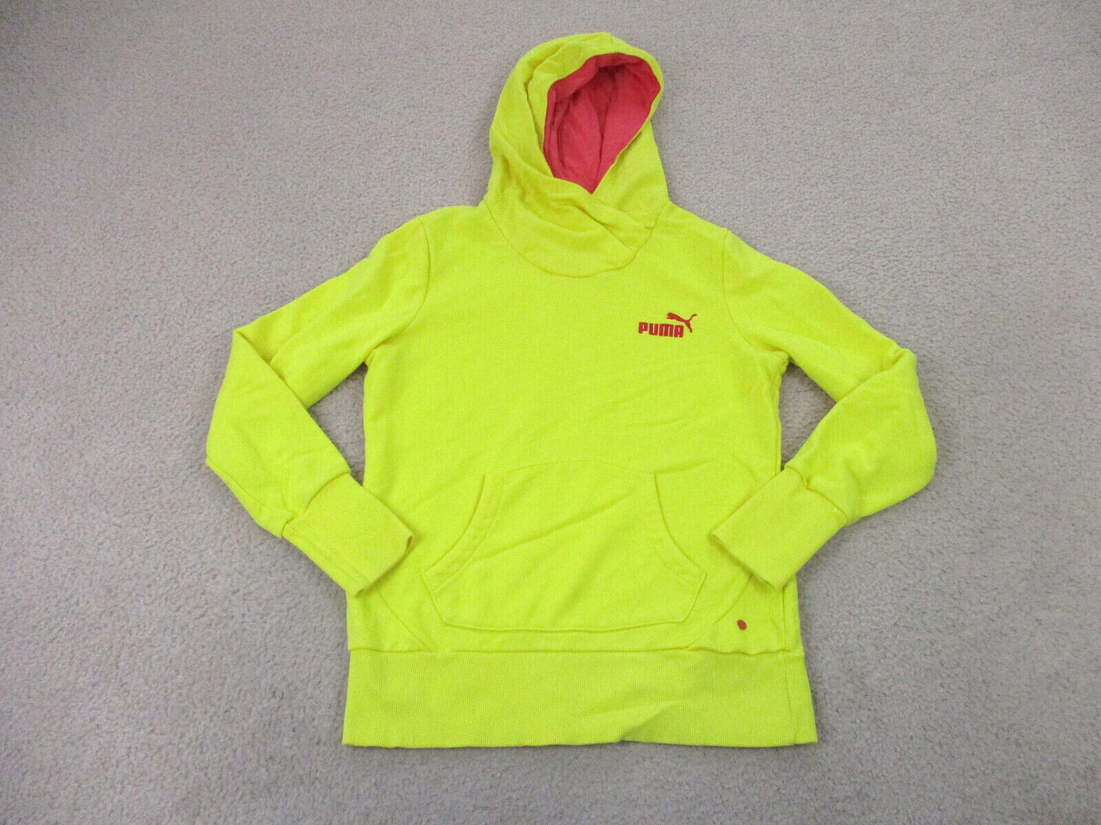 Puma Sweater Womens Medium Yellow Pink 
