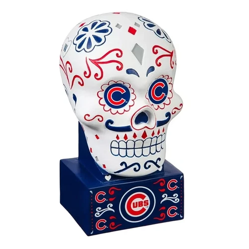 Chicago Cubs Sugar Skull Statue Dia De Los Muertos Day of the Dead