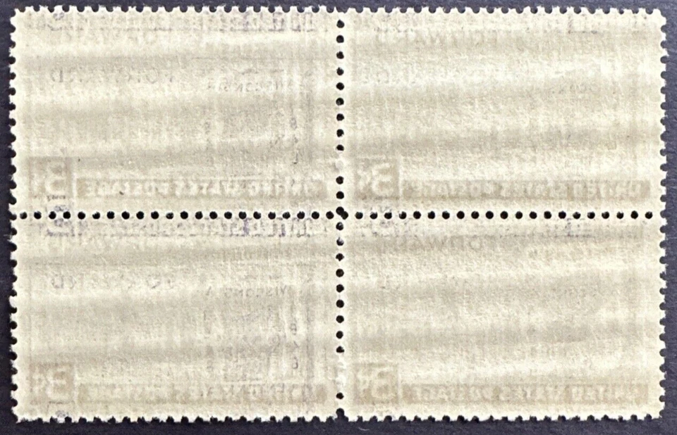 US 1948 Sc#957 Block of 4 MNH OG Wisconsin Statehood Centennial 3c - Image 2 of 2