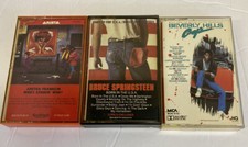 80  s music cassettes lot of 3 Bruce Springsteen, Arethia Franklin, Beverly Hills