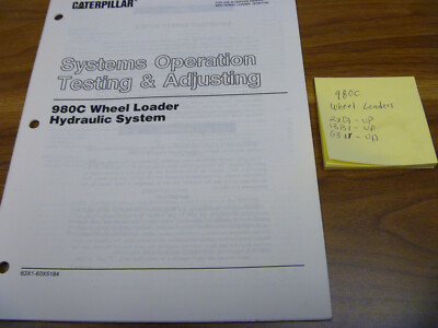 CAT Caterpillar 980C Wheel Loader Hyd Sys Test Shop Service Repair Manual 2XD1-