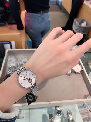 New Emporio Armani Automatic Crystal Silver Dial Ladies  display picture 2