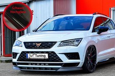 Bi Spoilerschwert Frontspoilerlippe aus ABS für Cupra Ateca 5FP in Schwarz Glanz