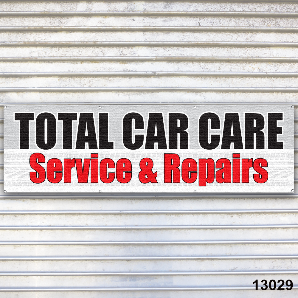 Total Car Care Banner Auto Repair Tire Dealer Service Bay