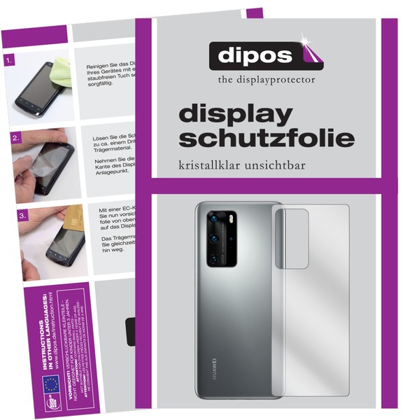 5X Schutzfolie FüR Huawei P40 RüCkseite Display Folie Klar Displayschutzfolie-image