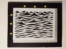Ocean Waves Wavey Wavy Wave Water Pattern 11" x 8.5" Stencil FAST FREE SHIPPING