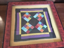 Framed Quilting Tile Hand Stitched Quilt