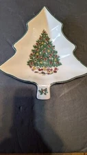 JOHNSON BROS. CLASSIC VICTORIAN CHRISTMAS NWT RELISH DISH 8"    EXC  USED COND