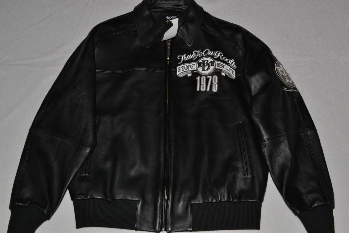 ジャケット・アウター PELLE PELLE ORIGINAL 1978 Pelle Pelle Men's 1978 STEADFAST RESOLUTE LEATHER JACKET