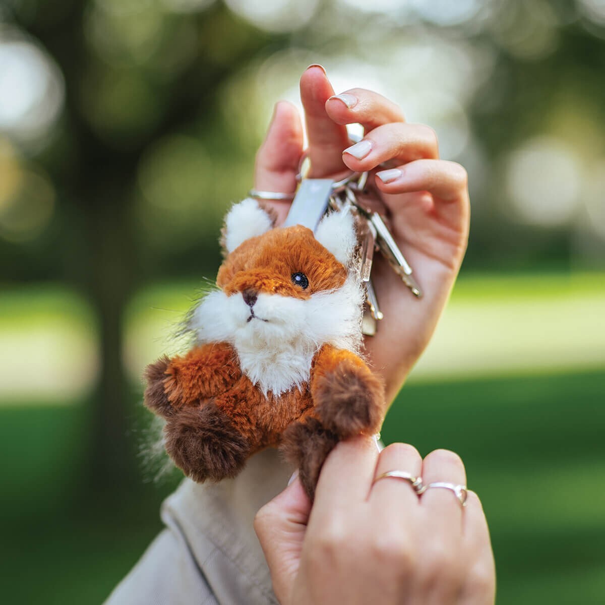 Wrendale Fox Keyring – Soft Plush Mini Cuddly Born to be Wild Autumn Keyring