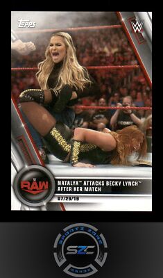 Natalya Attacks Becky Lynch - 2020 Topps WWE Women's Division Card#54