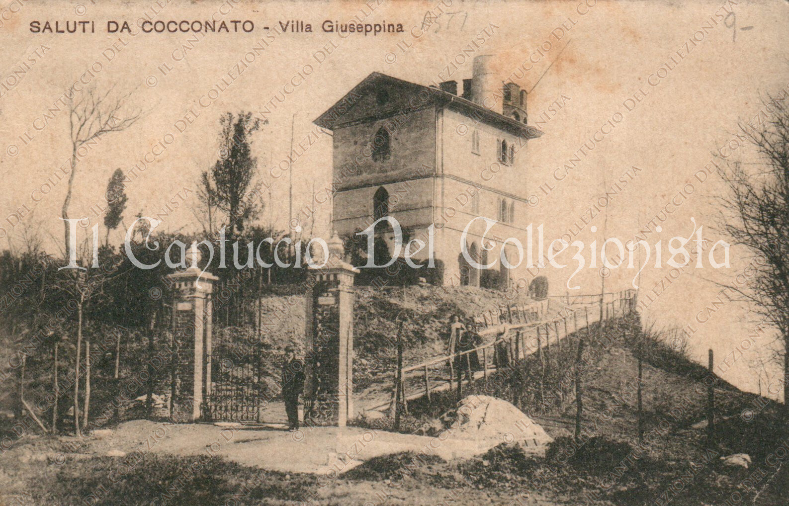 1924 COCCONATO Villa Giuseppina Asti postcard