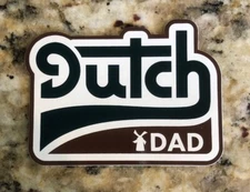 DUTCH Bros STICKER Father’s DAY Dad 2019 JUNE Windmill NAVY Burgundy LIMITED!