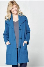 New! Focus Casual Life Deep Sea Blue Jacket Long Sleeve Size Small