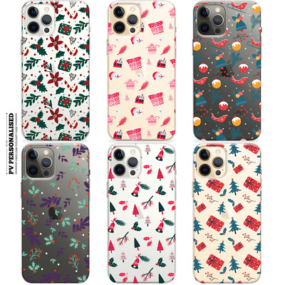 Weihnachten Handyhülle Silikon Hülle für iPhone 15 14 13 12 11 Pro XR XS 7 8 6