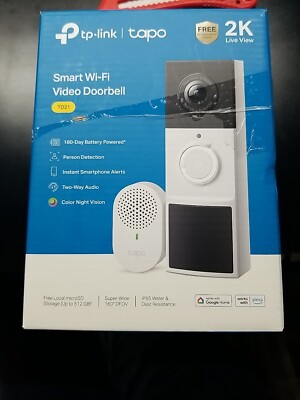 TP-link Tapo Smart Wi-Fi Video Doorbell 2K Live View