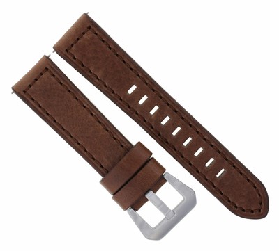 24MM BUFFALO LEATHER WATCH BAND STRAP FOR BREITLING SUPEROCEAN BENTLEY D/BROWN