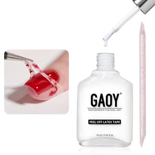GAOY Liquid Latex for Nails, 16Ml Peel off Cuticle Guard with Stick, Skin Barrie