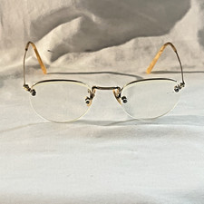 Vintage B L 1/10 12K GF 7 Rimless Eyeglasses Frame 42-19-130 Small Size
