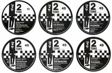 x6 85mm Record Label Vinyl Stickers specials ska madness selecter 2 Tone laptop